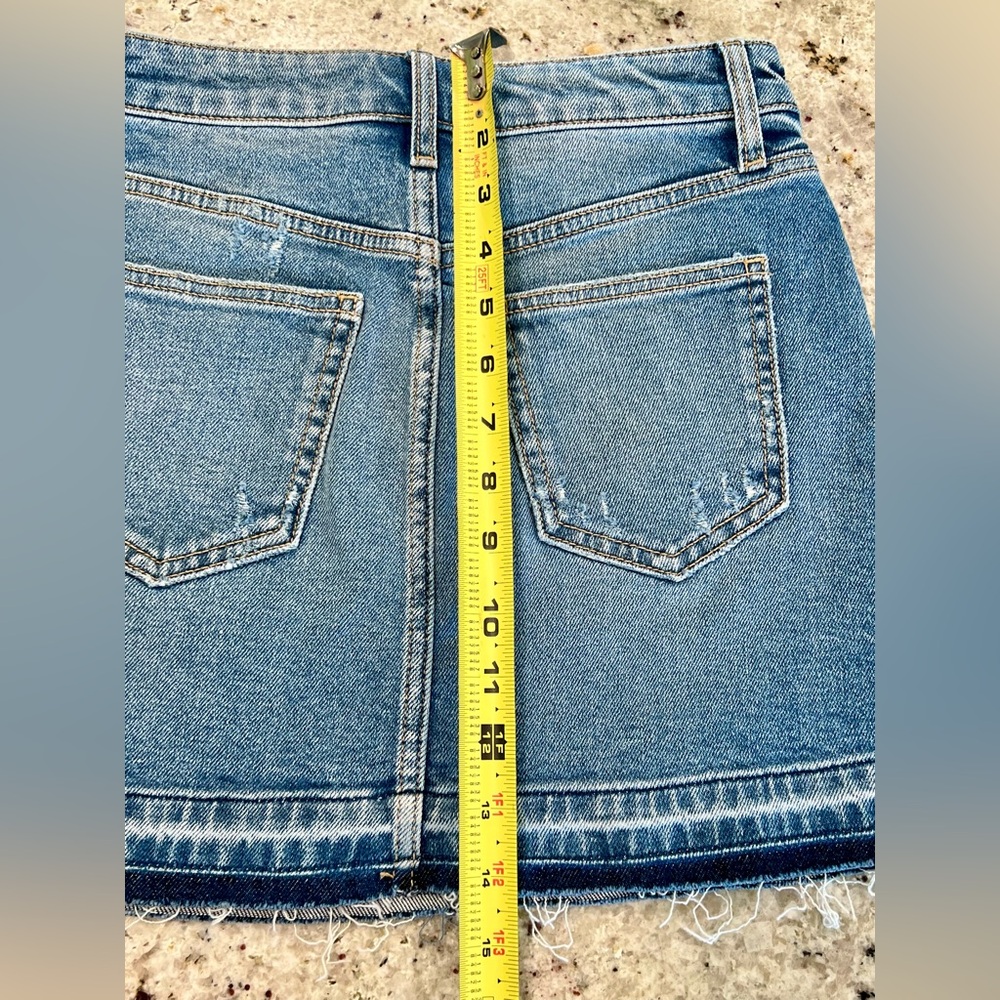 SNEAK PEEK Classic Medium Vintage Denim Mini Skirt - Picture 9 of 11